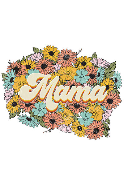 StoryGift Romania Sticker Eticheta 40CM cu mesajul "Mama", flori multicolore,...