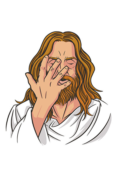 StoryGift Romania Sticker Eticheta 40CM Cu Iisus, Parodie, Religie, Crestinis...