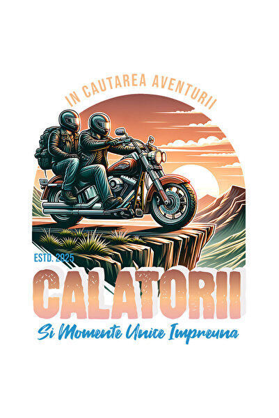 StoryGift Romania Sticker Autocolant 70CM cu Cuplu Pe Motociclet Calatorie Vi...