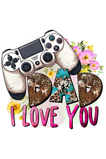 StoryGift Romania Sticker Eticheta 50CM cu mesajul "Dad, I love you", tata, i...