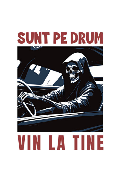 StoryGift Romania Sticker Eticheta 40CM Adeziv vin la tine moartea e pe drum ...