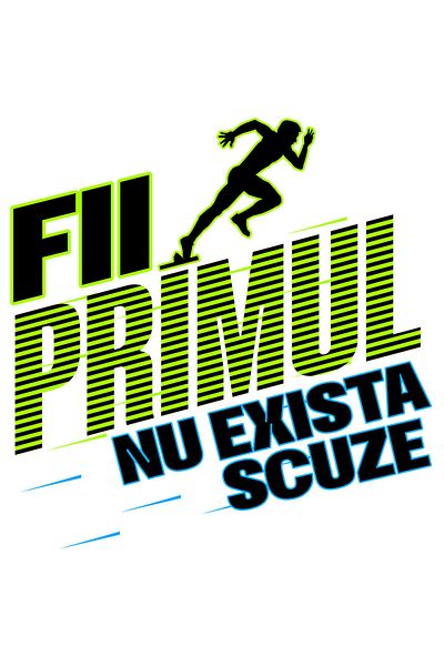 StoryGift Romania Sticker Cu Silueta Umana Alergare Maraton Sport Sanatate Mesaj Motivational Fii Primul Nu