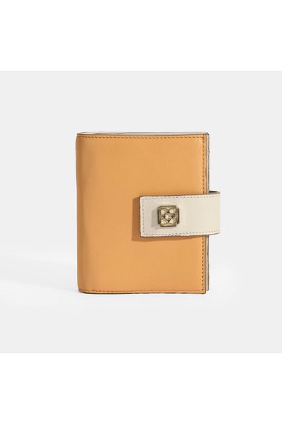 Desa Women's Orange / Beige Leather Wallet