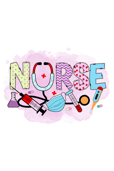 StoryGift Romania Sticker Cu Mesajul "nurse", Profesie, Ilustratie, Munca, De...