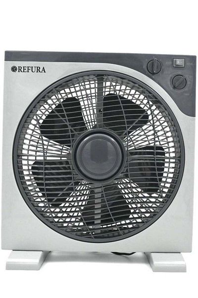 REFURA 12 inch Box Fan With 3 Speed | 360 Degree Air Circulation | 60 Min Timer 70W RE-707