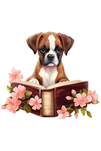 StoryGift Romania Sticker Autocolant 70CM cu un catelus serios care tine o ca...