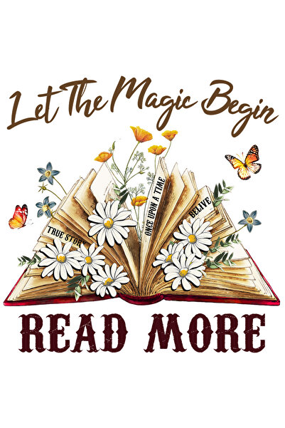 StoryGift Romania Sticker Autocolant 70CM cu o carte deschisa cu mesajul "Let...