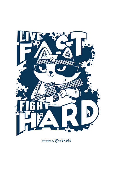 StoryGift Romania Sticker Autocolant 70CM Cu Live Fast Fight Hard, Pisica, Lu...