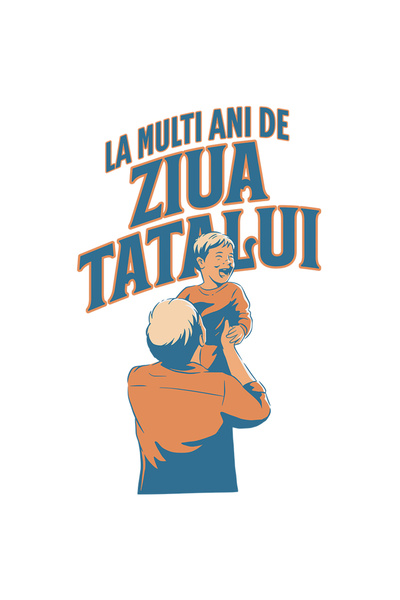 StoryGift Romania Sticker Adeziv La Multi Ani De Ziua Tatalui Barbat Copil Fa...