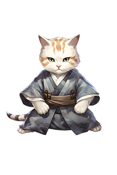 StoryGift Romania Sticker Autocolant 70CM cu o pisica suparata, ilustratie, v...