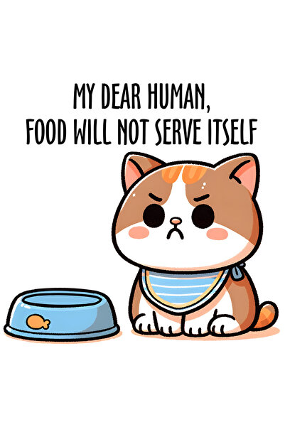 StoryGift Romania Sticker Eticheta 50CM cu o pisicuta suparata cu mesajul "My...