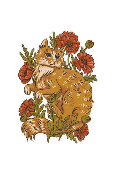 StoryGift Romania Sticker Autocolant 70CM Personalizata Pisica, Flori, Sweet, cu Margini Albe, PVC Vinyl 70 cm