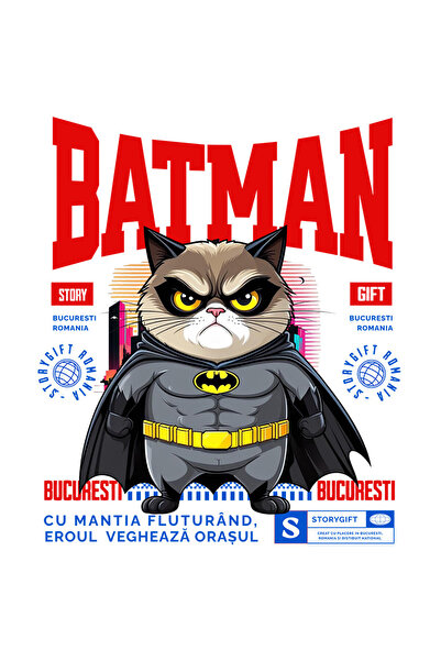 StoryGift Romania Sticker Autocolant 70CM cu Pisica Morocănoasă / Grumpy cat ...