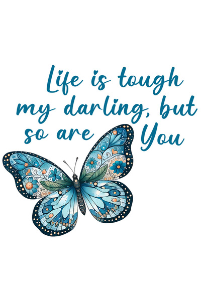 StoryGift Romania Sticker Cu Un Fluture Cu Floricele Pe Aripi Cu Mesajul "lif...