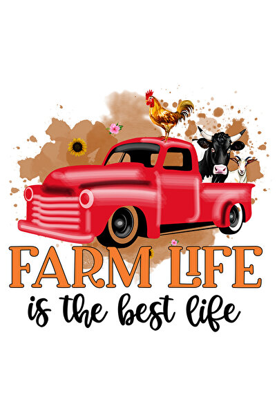 StoryGift Romania Sticker Adeziv 90CM cu masina cu animale cu mesajul "Farm L...