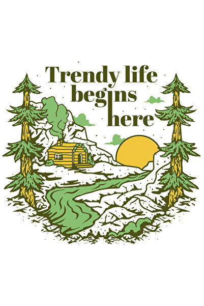 StoryGift Romania Sticker Autocolant 70CM Cu Mesaj Trendy Life Begins Here, M...