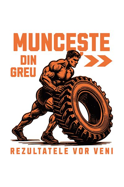 StoryGift Romania Sticker Adeziv Om Puternic Exercitii Fizice Sport Gym Motivat Cu Margini Albe, Pvc Vinyl 7