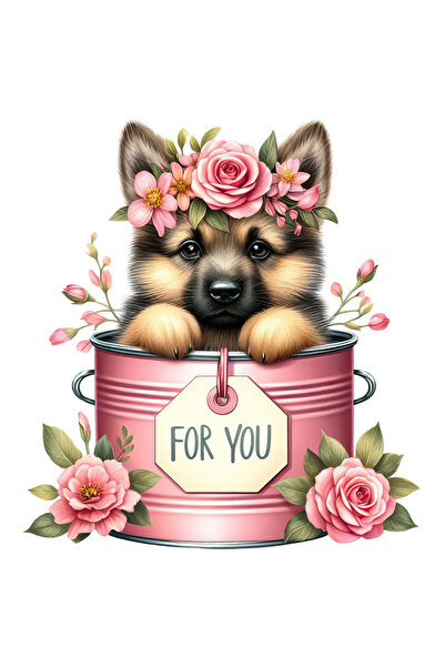 StoryGift Romania Sticker Adeziv 90CM cu un catel lup care iese dintr-o conse...