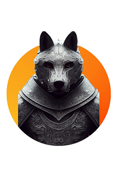 StoryGift Romania Sticker Autocolant 70CM Cu Vulpe, Animal, Luptator, Samurai...