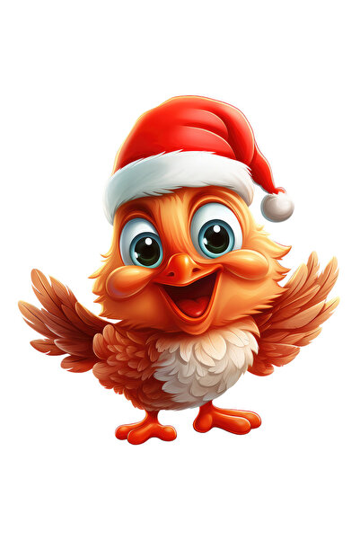 StoryGift Romania Sticker Eticheta 50CM cu un pui care zambeste larg, ilustra...