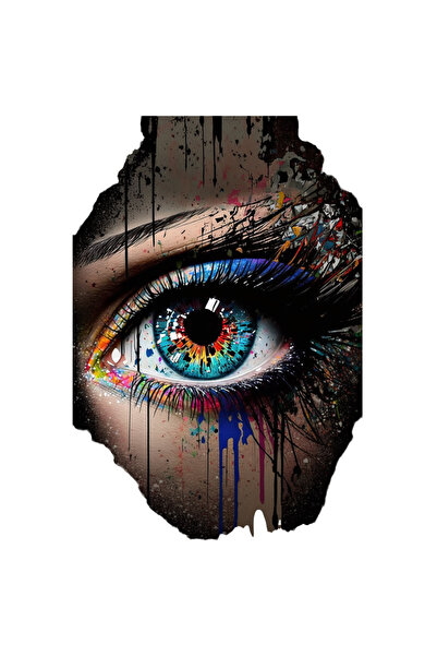 StoryGift Romania Sticker Adeziv 90CM Cu Ochi, Curcubeu, Pete De Culoare, Abs...