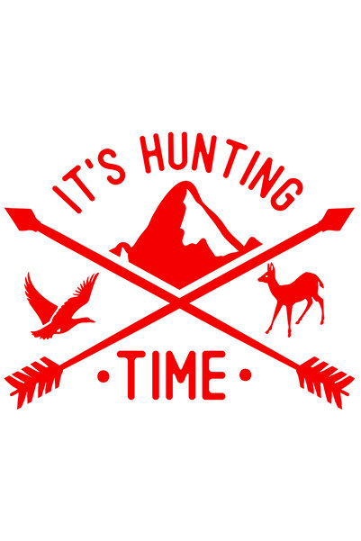StoryGift Romania Sticker Exterior cu sageti si mesajul "It's hunting time" -...
