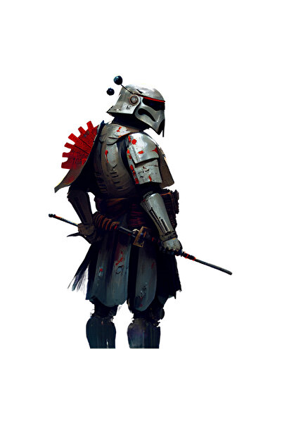 StoryGift Romania Sticker Eticheta 40CM Cu Samurai, Stormtrooper, Soldar, Star Wars, Sci-fi, Armura, cu Margini