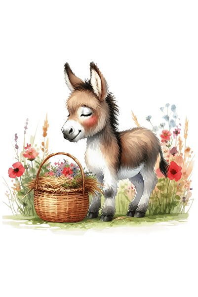 StoryGift Romania Sticker Eticheta 50CM cu un magarus care are un cos in fata...