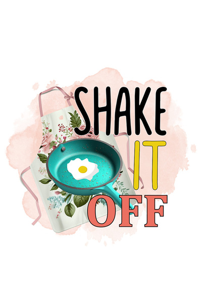 StoryGift Romania Sticker Adeziv 90CM cu tigaie si omleta cu mesajul "Shake i...