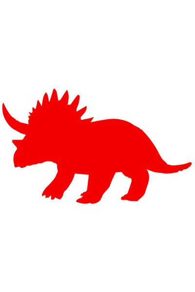 StoryGift Romania Sticker Autocolant 70CM Exterior cu un dinozaur pentru copii , Vinyl Rosu, 70 cm