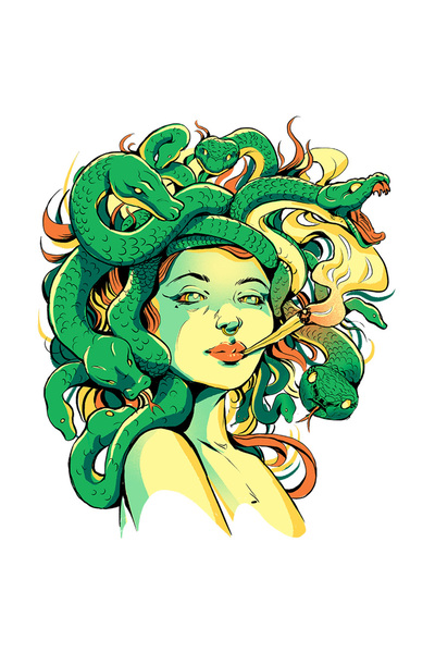 StoryGift Romania Sticker Eticheta 40CM Cu Medusa, Serpi, Poveste Ascunsa, Abuz, Monster, Mit, Fictiune Relaxare