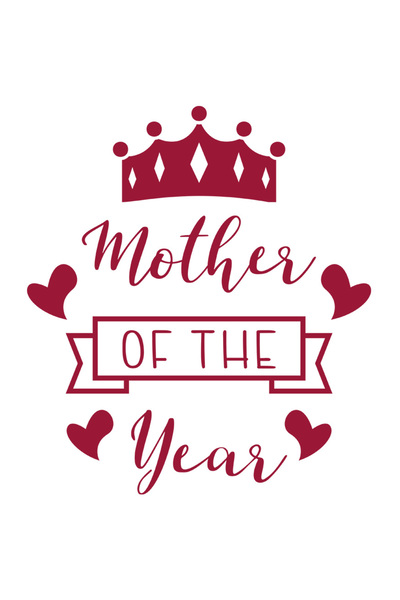 StoryGift Romania Sticker Adeziv 90CM Cu Text In Engleza Mother Of The Year, ...