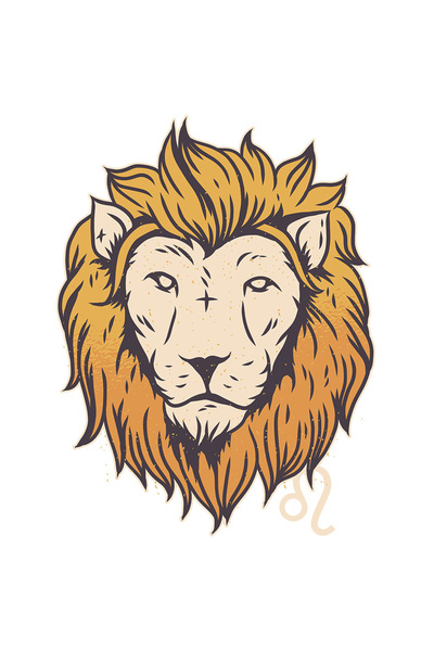 StoryGift Romania Sticker Autocolant 70CM Cu Semn Zodiac Leu, Portre Regele J...