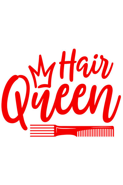 StoryGift Romania Sticker Exterior cu o coroana si textul in engleza "Hair queen" - regina parului , Vinyl R