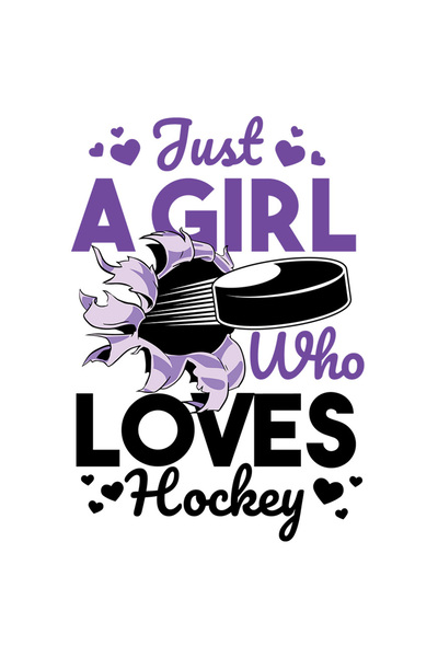 StoryGift Romania Sticker Autocolant 70CM Cu Mesaj Just A Girl Who Loves Hock...