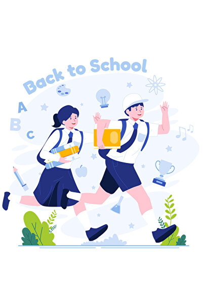 StoryGift Romania Sticker Eticheta 50CM Cu Mesaj In Engleza Back To School, T...