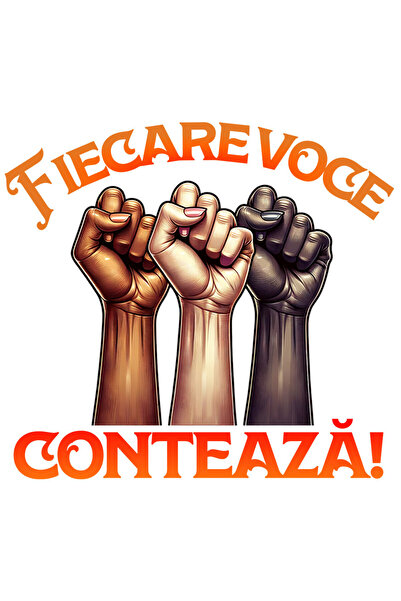 StoryGift Romania Sticker Autocolant 70CM cu Maini Unite Nuante Diverse Piele...