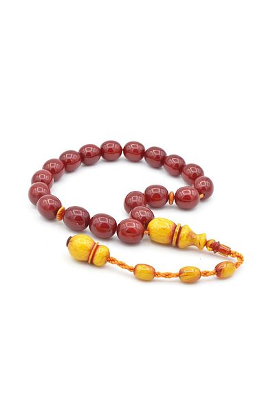 Murty99 Ahmet Emin Made Ottoman Model Red Squeeze Amber Efe Mascot Rosary