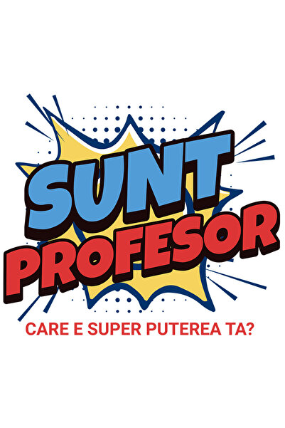 StoryGift Romania Sticker Cu Design Stil Desene Animate Copii Super Erou Text Meserie Super Profesor Cu Marg
