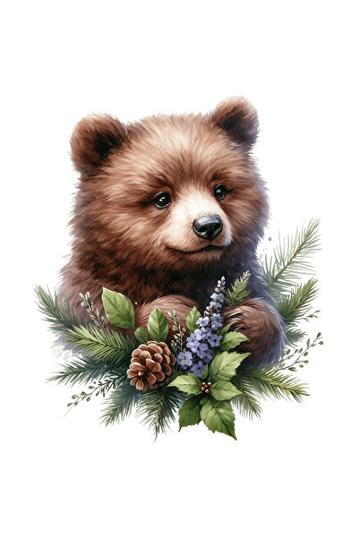 StoryGift Romania Sticker Autocolant 70CM cu un ursulet brun, ilustratie, ani...