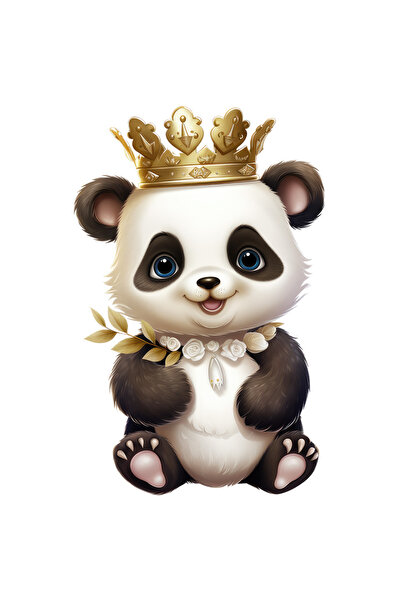 StoryGift Romania Sticker Eticheta 40CM cu un ursulet Panda care poarta o cor...