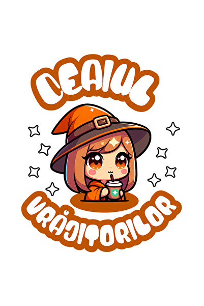 StoryGift Romania Sticker Autocolant 70CM Adeziv Ceaiul vrajitorilor fata cu ...