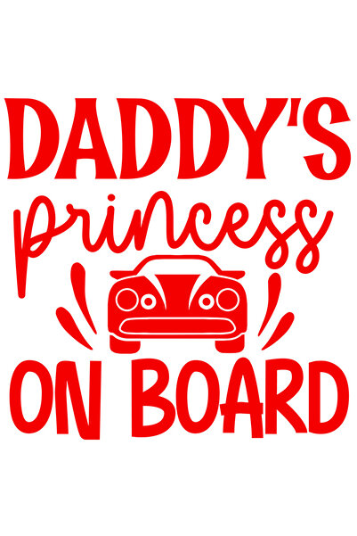 StoryGift Romania Sticker Eticheta 50CM Exterior cu o masina si textul "Daddy...