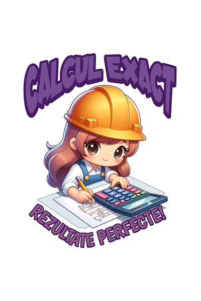 StoryGift Romania Sticker Autocolant 70CM Adeziv Fata Inginer Casca De Protectie Mesaj Calcule exacte Rezultate