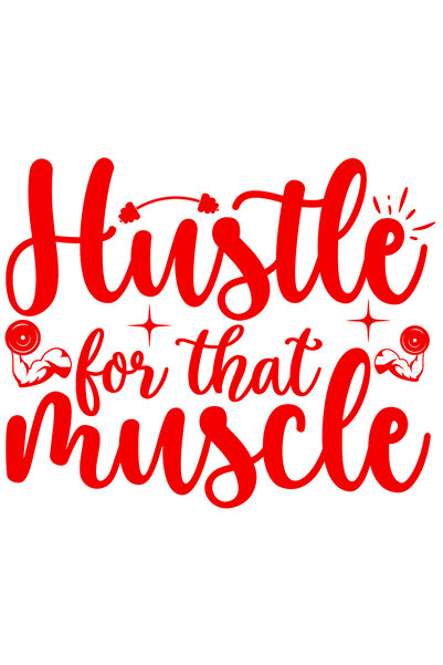 StoryGift Romania Sticker Exterior cu textul in engleza "Hustle for that musc...