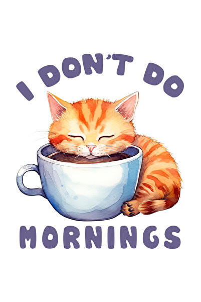 StoryGift Romania Sticker Autocolant 70CM cu pisica cu mesajul "I don't do mo...