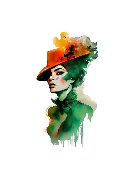 StoryGift Romania Sticker Adeziv 90CM Cu Pictura Curgatoare, Portret Fata Pal...