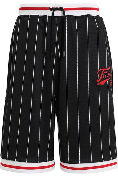 FUBU Herren Fm231-006-2 Varsity Pinstriped Mesh Shorts