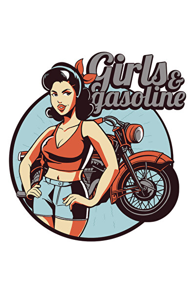 StoryGift Romania Sticker Autocolant 70CM Cu Fata Motocicleta Cu Bandana Rosi...