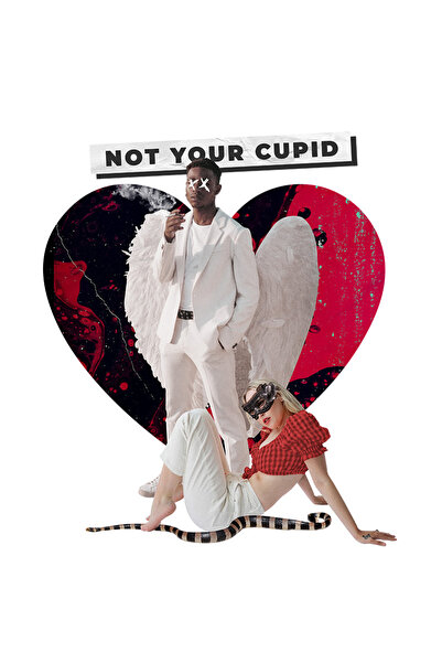 StoryGift Romania Sticker Autocolant 70CM Not Your Cupidon, cu Margini Albe, ...